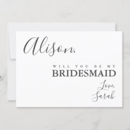 エレガシンプルンスBe My Bridesmaid Proposal Card 招待状