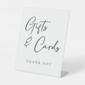 エレガシンプルントなウェディングギフトとカード 台座サイン (正面)
