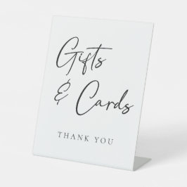 エレガシンプルントなウェディングギフトとカード 台座サイン