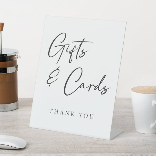 エレガシンプルントなウェディングギフトとカード 台座サイン (インサイチュ)