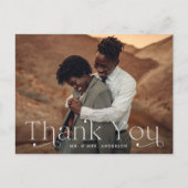 エレガシンプルントなウェディングフォトサンキュー ポストカード (正面)