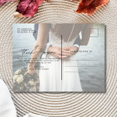 エレガシンプルントなウェディングフォトサンキュー ポストカード