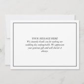 エレガシンプルントウェディングありがとうメッセージ戻る サンキューカード (裏面)