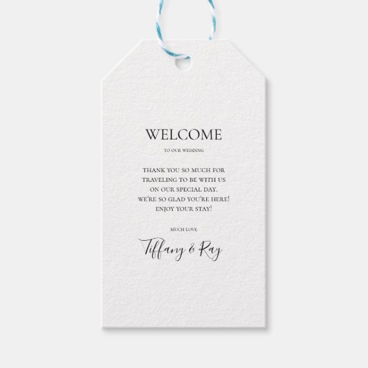 エレガシンプルントウェディングウェルカムギフトラベル ギフトタグ (正面)