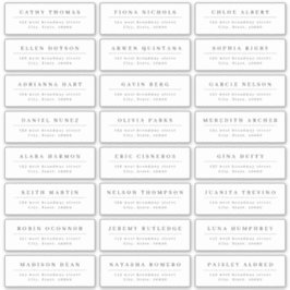 エレガシンプルントウェディングゲスト住所 シール