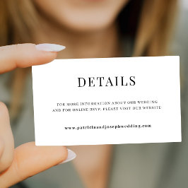 エレガシンプルントウェディングサイト詳細 エンクロージャーカード