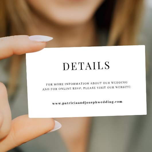 エレガシンプルントウェディングサイト詳細 エンクロージャーカード