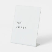 エレガシンプルントウェディングテーブル番号 台座サイン (正面)