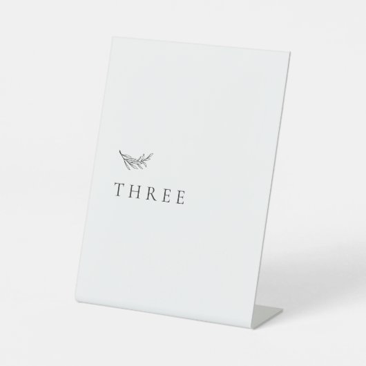 エレガシンプルントウェディングテーブル番号 台座サイン (正面)