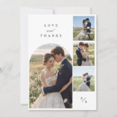 エレガシンプルントウェディングフォトコラージュ サンキューカード (正面)