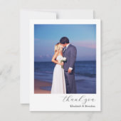 エレガシンプルントウェディングフォトサンキューカード サンキューカード (正面)