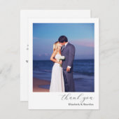 エレガシンプルントウェディングフォトサンキューカード サンキューカード (正面/裏面)