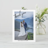 エレガシンプルントウェディングフォトサンキューカード 招待状 (スタンド正面)