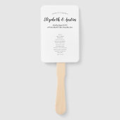 エレガシンプルントウェディングプログラムファン ハンドファン (正面)