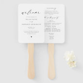 エレガシンプルントウェディングプログラム ハンドファン (正面&裏面)