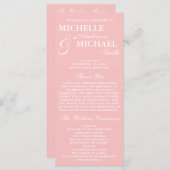 エレガシンプルントウェディングプログラム プログラム (正面/裏面)