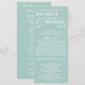 エレガシンプルントウェディングプログラム プログラム (正面/裏面)