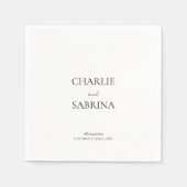 エレガシンプルントウェディングペーパーナプキン スタンダードカクテルナプキン (正面)