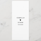 エレガシンプルントウェディングメニューテンプレート メニュー (裏面)