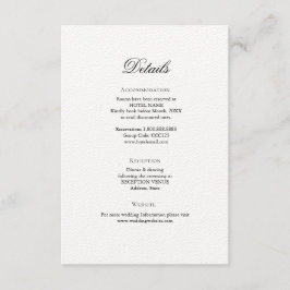 エレガシンプルントウェディング詳細エンクロージャカード エンクロージャーカード