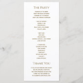 エレガシンプルントウェディング プログラム (裏面)