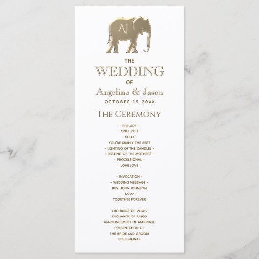 エレガシンプルントウェディング プログラム (正面)