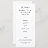 エレガシンプルントウェディング プログラム (正面/裏面)