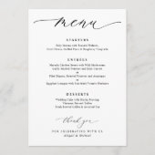 エレガシンプルントウェディング メニュー (正面)