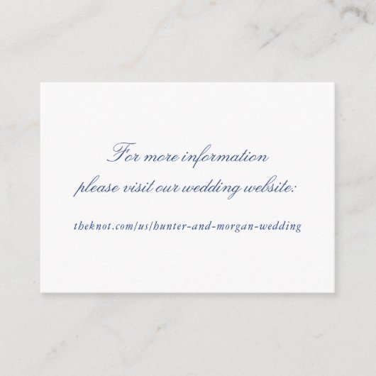 エレガシンプルントウェディングWebサイト挿入カード エンクロージャーカード (正面)