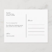 エレガシンプルントウエディングサンキュー写真はがき ポストカード (裏面)