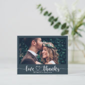 エレガシンプルントウエディングサンキュー写真はがき ポストカード (スタンド正面)