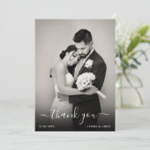 エレガシンプルント結婚式写真サンキューカード サンキューカード (スタンド正面)