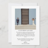 エレガシンプルント結婚式写真サンキューカード サンキューカード (裏面)