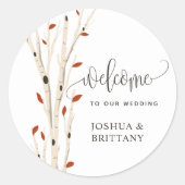 エレガシンプル素朴ントウェディングウェルカム ラウンドシール (正面)