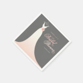 エレガスタイリッシュントウェディングガウンブライダルシャワーパーティー スタンダードカクテルナプキン (角)