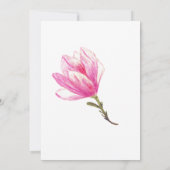 エレガスタイリッシュントウェディングRSVPカードピンクの花 招待状 (裏面)