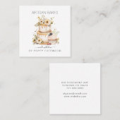 エレガタンケーキベイカーパティシシェフ スクエア名刺 (正面/裏面)