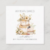 エレガタンケーキベイカーパティシシェフ スクエア名刺 (正面)