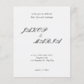 エレガット白黒結婚式招待状 チラシ (正面)