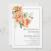 エレガナーそれぞれの牡丹の花のリハーサルディナー 招待状 (正面)