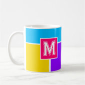 エレガパーソナライズされたンスモノグラムの: 鮮やか コーヒーマグカップ (左)