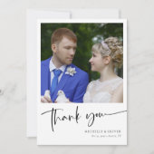 エレガパーソナライズされたントウェディングサンキューカード サンキューカード (正面)