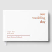 エレガパーソナライズされたントウェディング披露宴婚約 ゲストブック (正面)