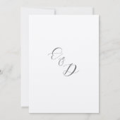 エレガパーソナライズされたントウェディング招待状 招待状 (裏面)