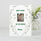 エレガパーソナライズされたントウェディング招待状 招待状 (スタンド正面)