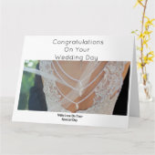 エレガパーソナライズされたントウェディング祝いカード カード (黄色い花)