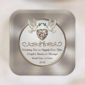 エレガパーソナライズされたントウェディング紙プレート,カスタム ペーパープレート