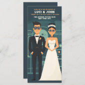 エレガビクトリアンンス： Steampunk-Themed'結婚 S Invite (正面/裏面)