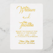 エレガフォーマルントウェディングフォイル招待状 箔招待状 (正面)