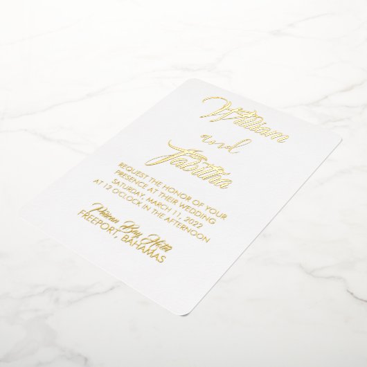 エレガフォーマルントウェディングフォイル招待状 箔招待状 (回転した状態)